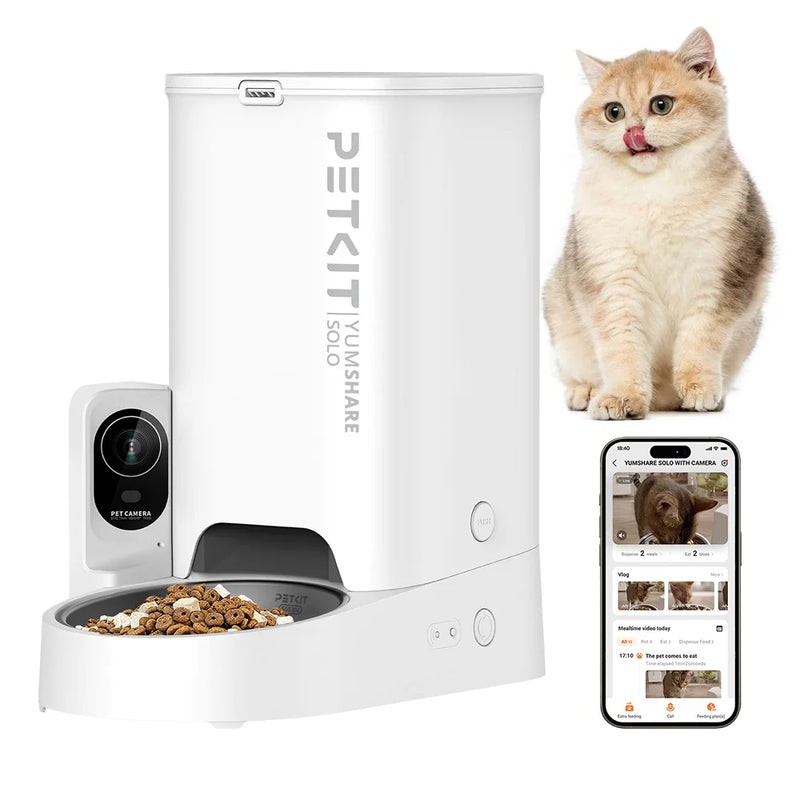Alimentador Automático Inteligente com Câmera HD 1080P, Áudio Bidirecional e App - 3L