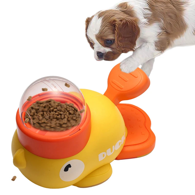 Alimentador Interativo para Cães Modelo Pato com Liberação de Ração Inteligente