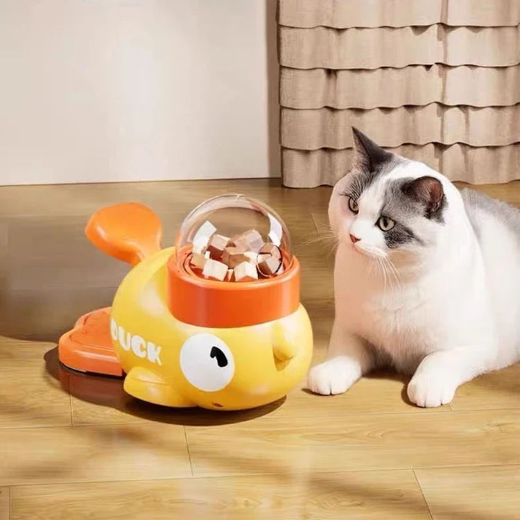 Alimentador Interativo para Cães Modelo Pato com Liberação de Ração Inteligente