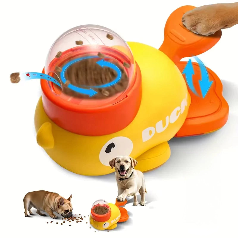 Alimentador Interativo para Cães Modelo Pato com Liberação de Ração Inteligente