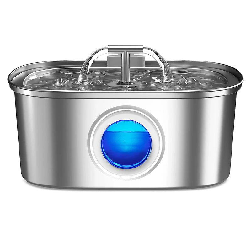 Bebedouro Fonte Automático de Aço Inoxidável para Cães e Gatos - 3.2L