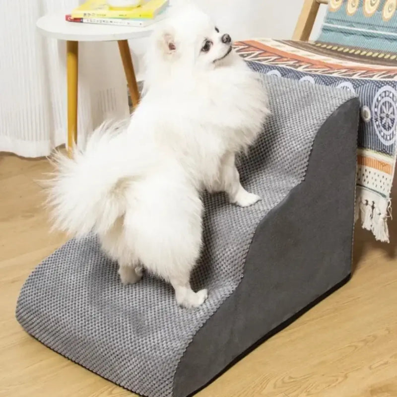 Escada para Cães de Pequeno Porte - 3 Degraus - Base Antiderrapante