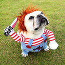 Fantasia Chucky Cachorro Halloween - Roupa Terror Pet Confortável