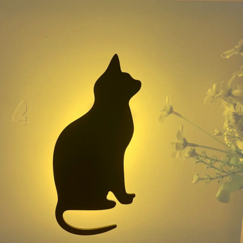 Luminária de Parede LED Gato Inteligente com Sensor de Som