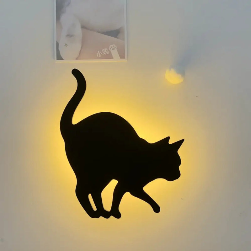 Luminária de Parede LED Gato Inteligente com Sensor de Som