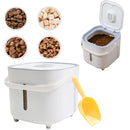 Recipiente Hermético de Armazenamento de Ração para Cães e Gatos com Alça Portátil