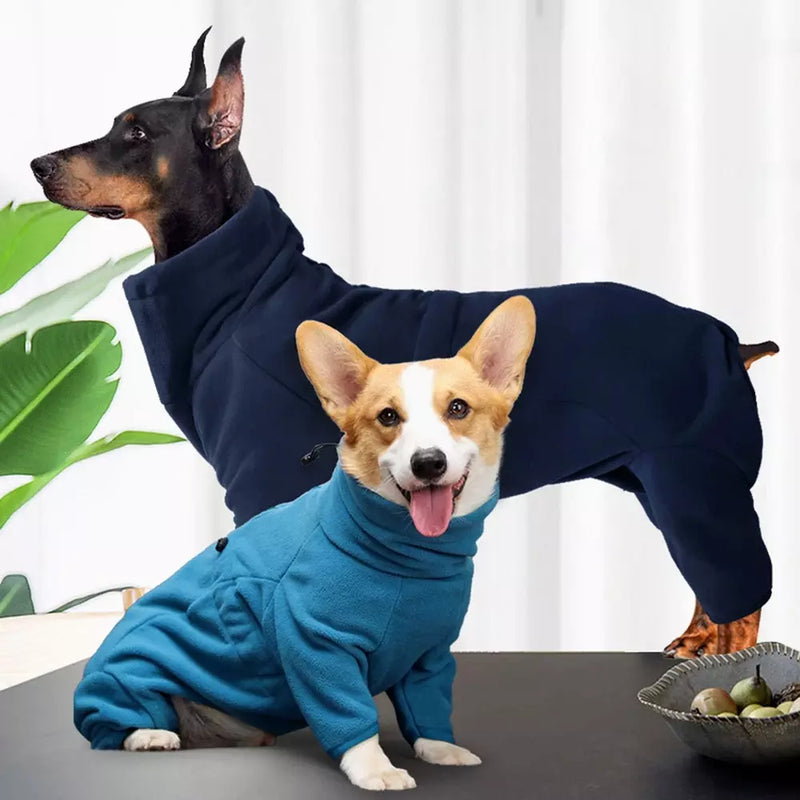 Roupa de Lã Pet Inverno - Casaco Zíper 8 Tamanhos