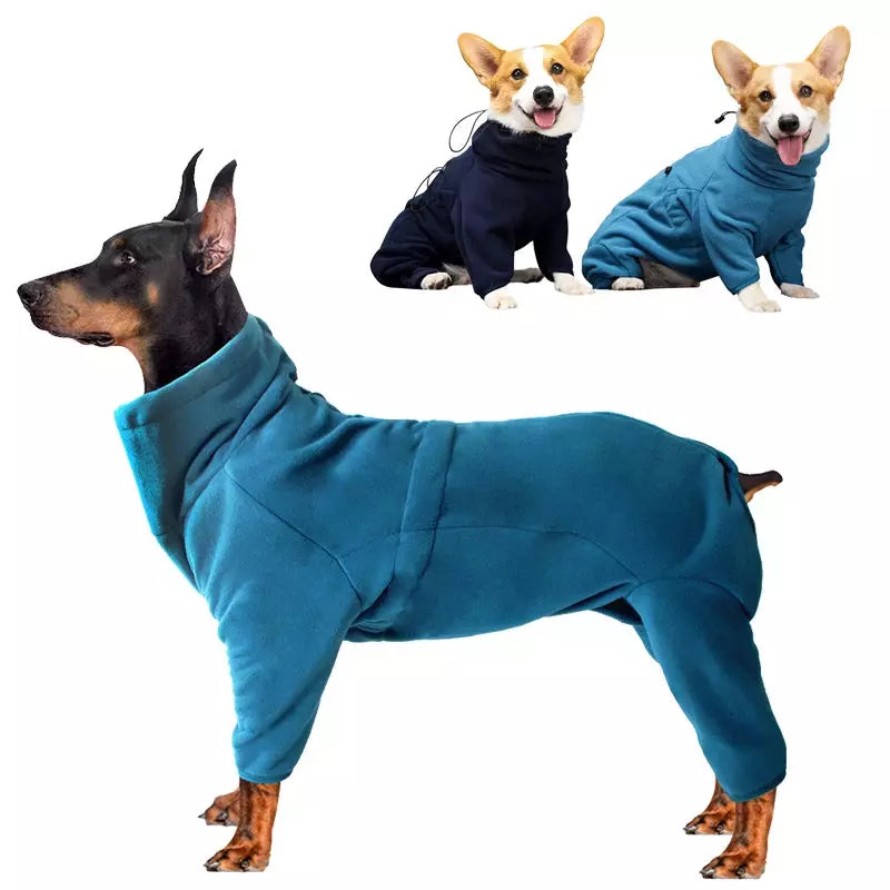 Roupa de Lã Pet Inverno - Casaco Zíper 8 Tamanhos