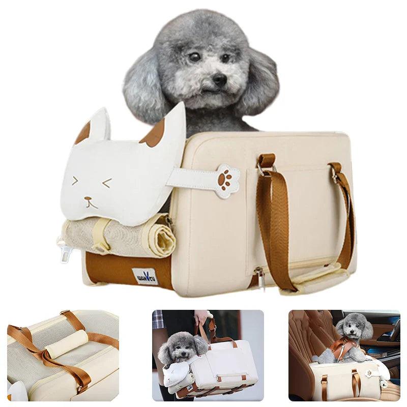 Cadeirinha de Carro Pet Conforto Segura para Cães Pequenos e Gatos